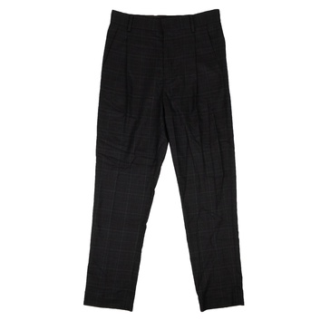 pleated wool trouser - gray