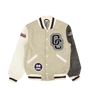 light grey wool oc classic varsity jacket