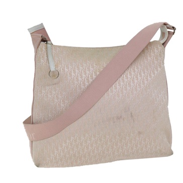 trotter canvas shoulder bag pink auth ep4417