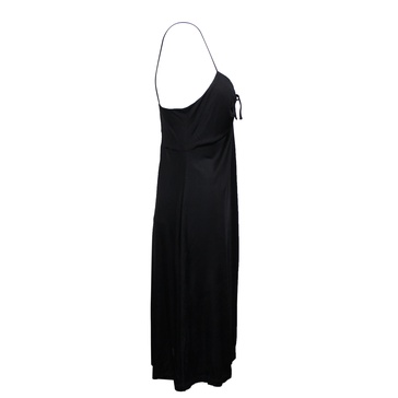 black keyhole spaghetti strap dress