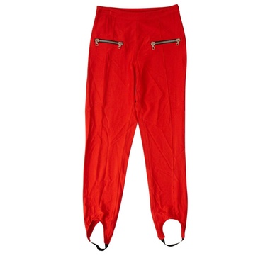 slim fit stirrup pants - red