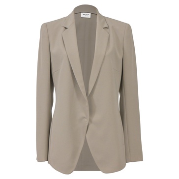 punto single-breasted blazer in beige viscose