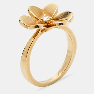 frivole 1 flower diamond 18k yellow gold small model ring