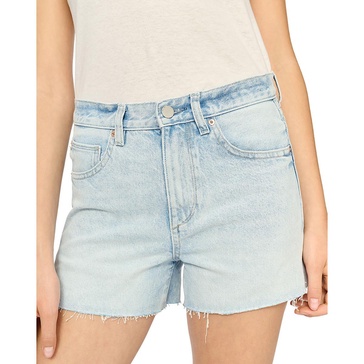 womens relaxed fit high rise cutoff shorts