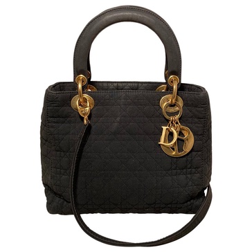 black nylon medium lady di bag