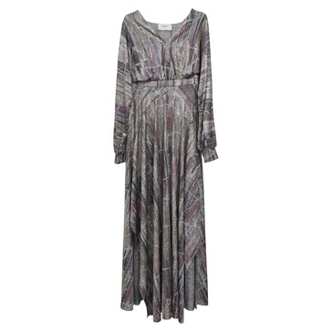 santana metallic maxi dress in multicolor polyester