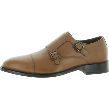 roosevelt ii mens leather buckle monk shoes