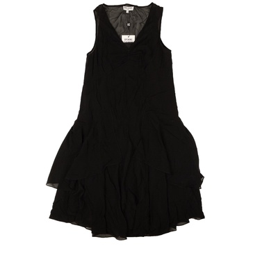 chiffon dress - black