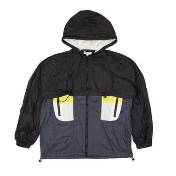 unisex double layer windbreaker - black