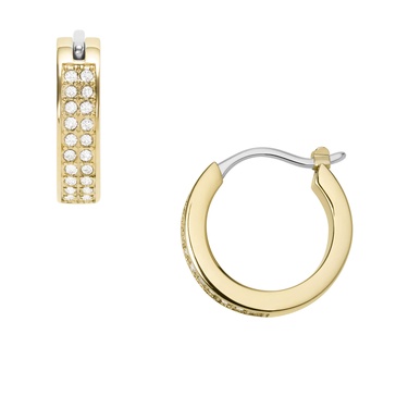 women's gold-tone stainless steel hoop earrings