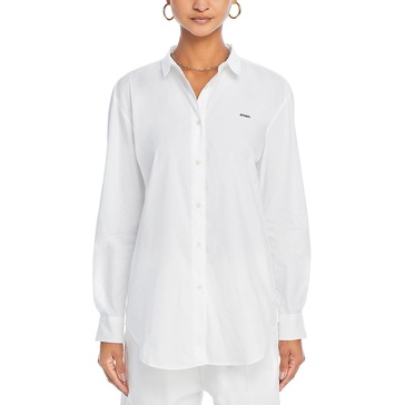 womens collar long sleeve button-down top