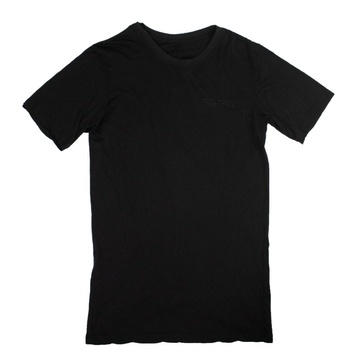 cotton elongated fitted t-shirt - black