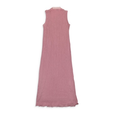 pleated lurex light?pink tank dress