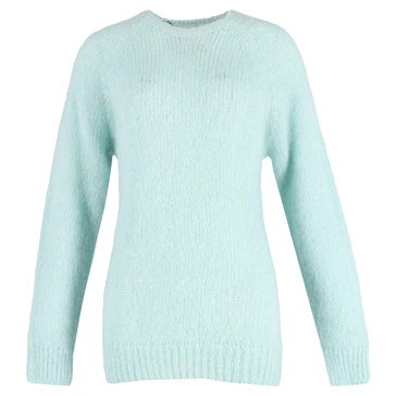 bartley ribbed sweater in light blue mohair-blend