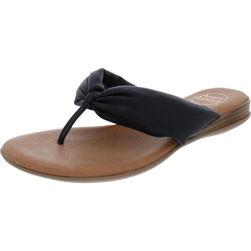 nuya womens leather slip-on thong sandals