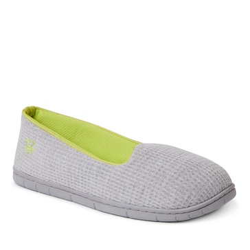 ez feet women's velour closed back memory foam slipper