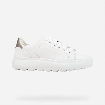 women's spherica sneaker in white/rose gold