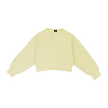 rib pullover bright yellow-green sweater