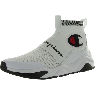 rally pro mens laceless slip on high-top sneakers