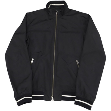 bomber varsity jacket in black polyester