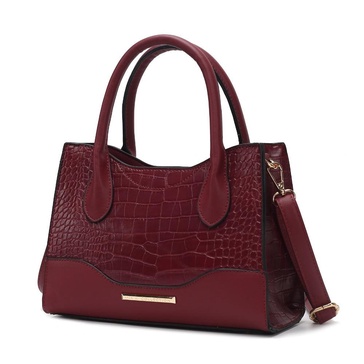 gili crocodile embossed vegan leather women’s tote handbag by mia k.