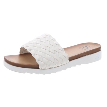 womens woven slip on slide sandals