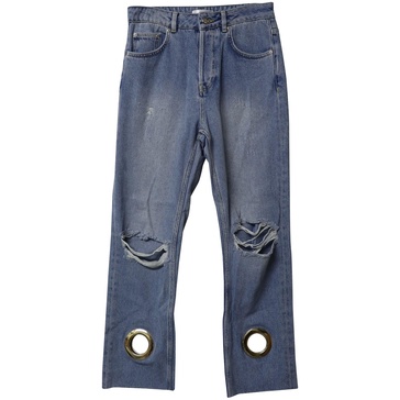 giovanna cropped jeans in blue cotton