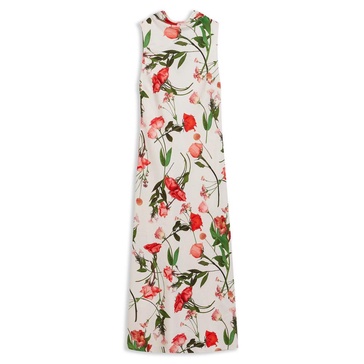 women's connihh floral cowl neck sleeveless satin midi dress