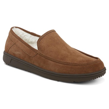 men's gustavo orthotic slipper - medium width in toffee