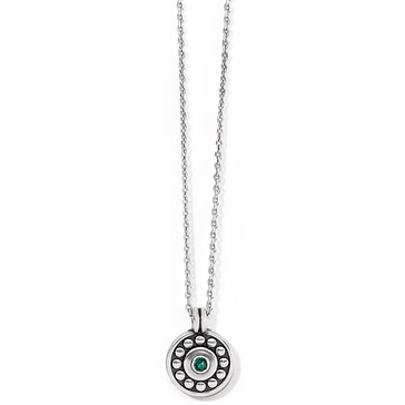 women's pebble dot medali petite birthstone necklace in may-emerald