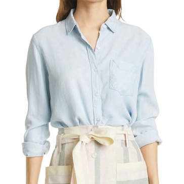 alana button front shirt in light vintage