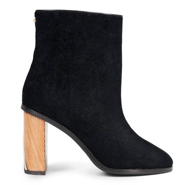 women's orbida suede ankle booties in black