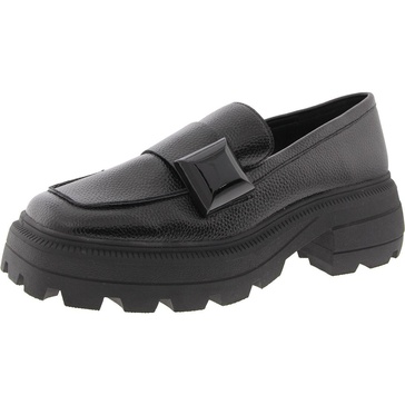 the geli combat loafer womens slip on square toe loafers