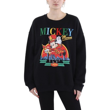 mickey mouse womens graphic embroidered sweatshirt