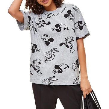 mickey & friends womens printed cotton graphic t-shirt