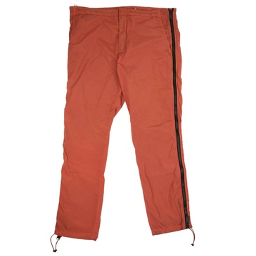 side zipper pants - orange