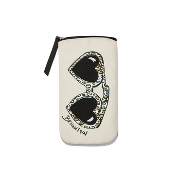 women's wild cat sunglass case in leopard