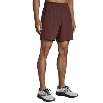 men's sherpa 7" short in raisin/vivid flame