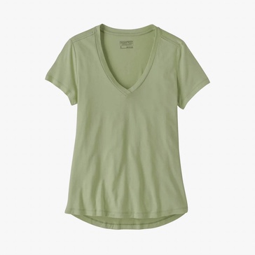 women's side current tee top in salvia green