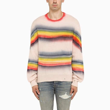 Amiri Multicoloured Striped Crew Neck Jumper