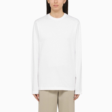 Sportmax White Cotton Long Sleeved T Shirt