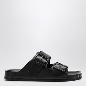 Balenciaga Black Leather Sunday Sandal Men