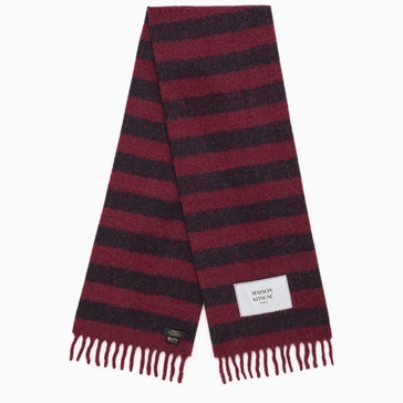 Maison Kitsuné Striped Wool Scarf