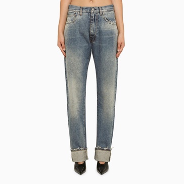 Maison Margiela Blue Regular Jeans With Turn-Ups Women