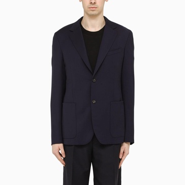 Lanvin Blue Wool Single-Breasted Jacket Men