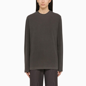 Sportmax Black Cotton Long Sleeved T Shirt