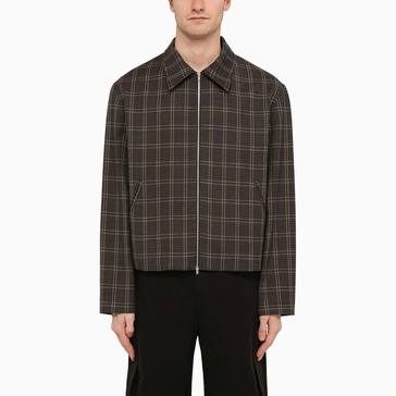 Our Legacy Wool Blend Checked Zipped Jacket