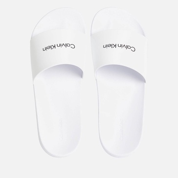 Calvin Klein Men's Logo-Print Rubber Slides - UK 7