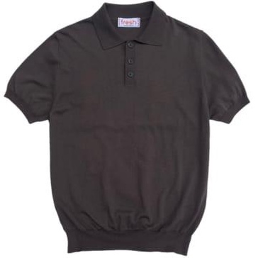 Weller Extra Fine Cotton Knitted Polo In Brown