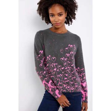 Shale Hearts Printed Sweater